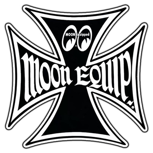 Mooneyes Maltese Iron Cross #1 Sticker Waterproof Vinyl Decal Die-Cut Laptop Car