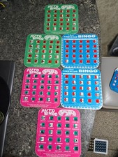 Auto bingo cards 1950s set of 10 - free shipping