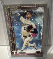 Topps 2023 Holiday #H78 David Festa Rookie Silver Glitter Minnesota Twins Card