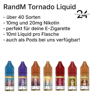 RandM Tornado E-Liquid - Alle Sorten! - 10mg und 20mg