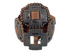 Roper Western Belt Womens Hipster Conchos Cross Nail Heads 5406790