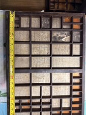 Antique Miller and Richard Wooden Printers Drawer Tray Letterpress no6