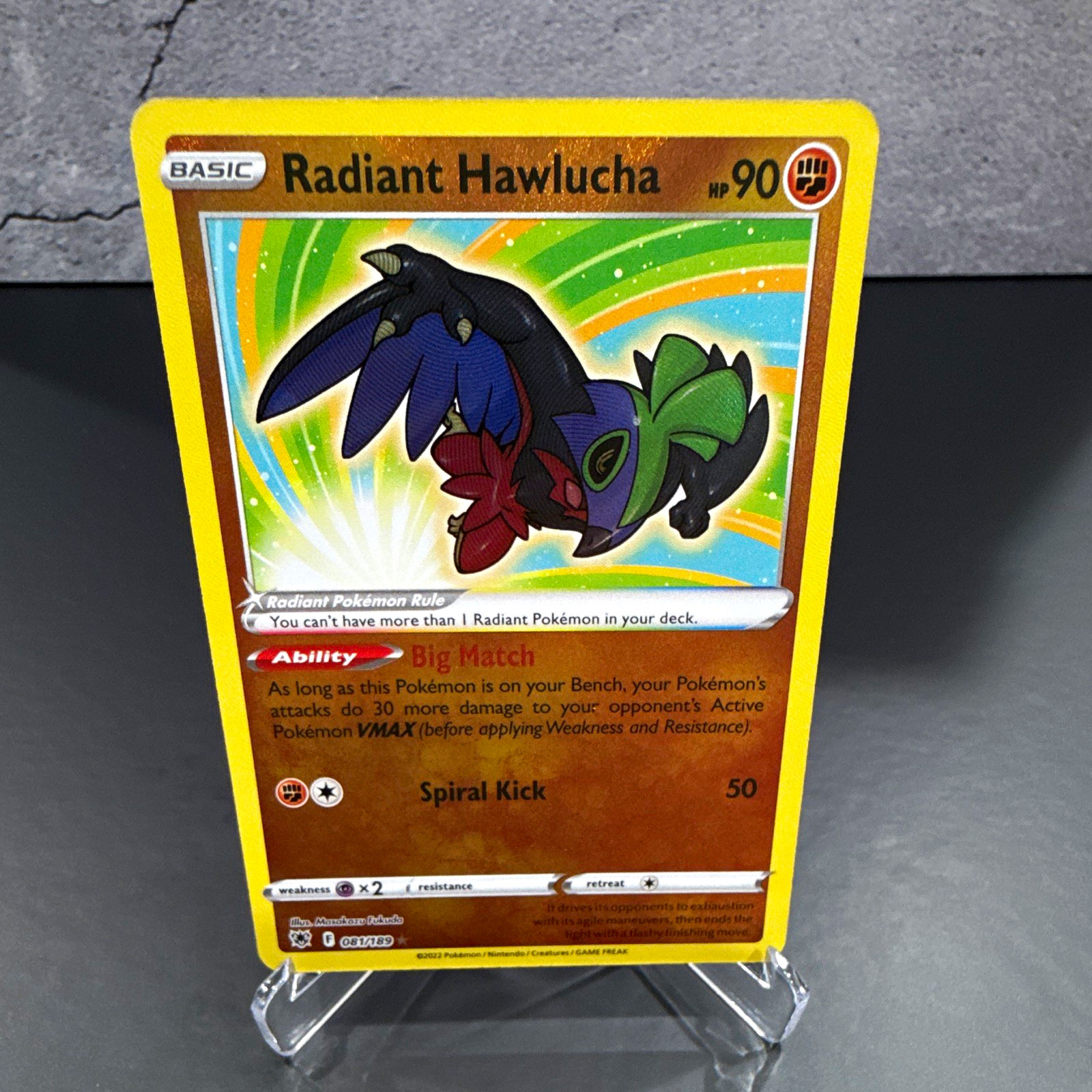 The Pokémon Company Radiant Hawlucha 081/189 Astral Radiance Holo EN 90 HP 2022