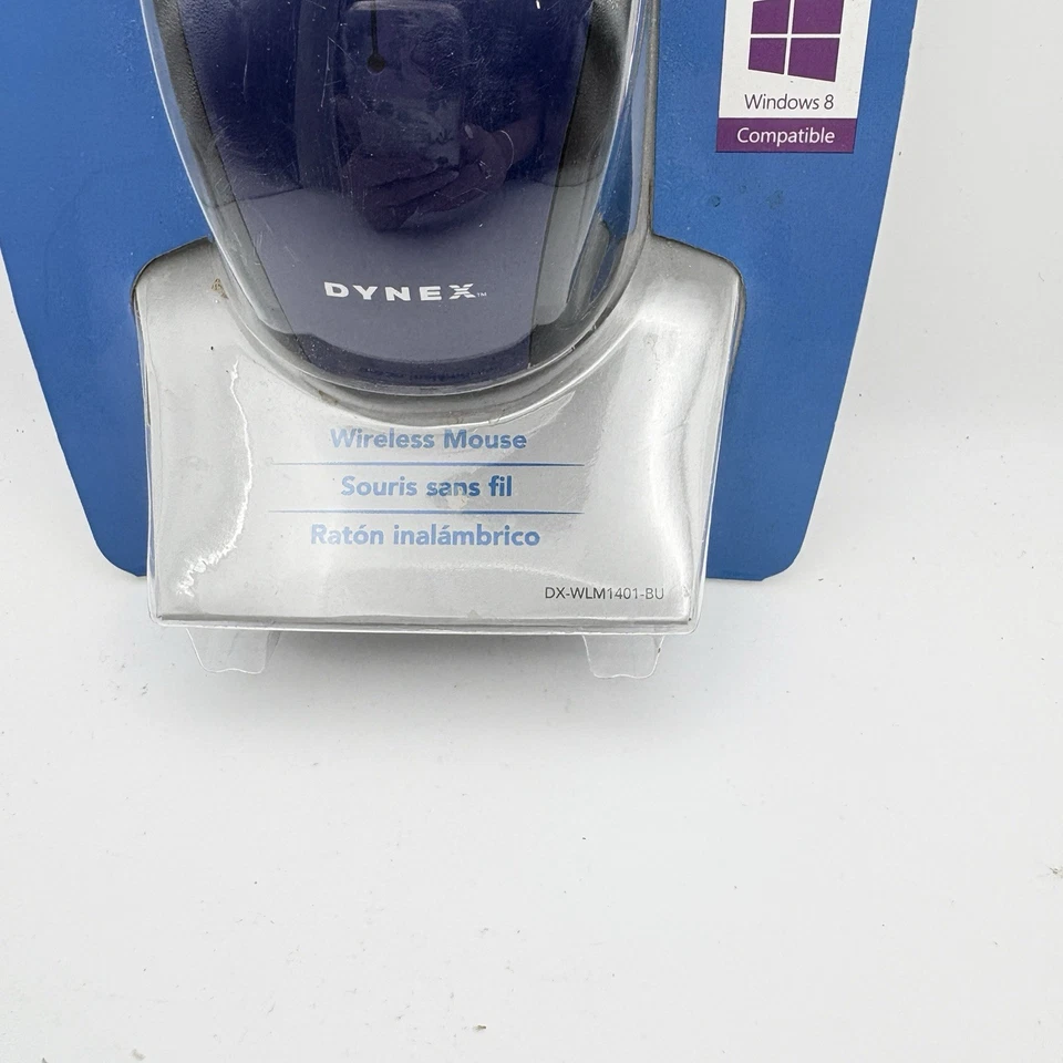 Dynex Optical Mouse DX-WRM1401 Retractable Wired BLUE New Sealed Windows 8 - Image 4 of 4