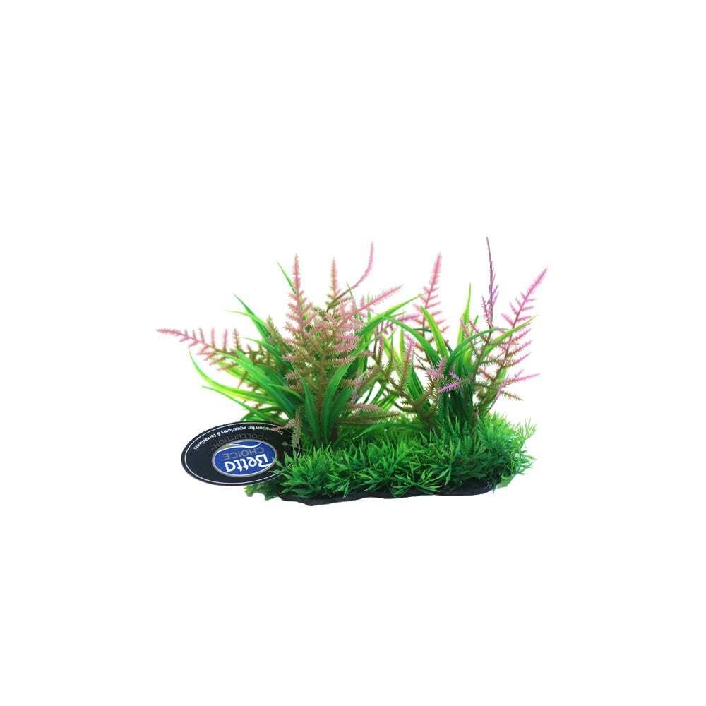 Betta Choice Pink Foreground Plastic Aquarium Fish Tank Plant 15cm