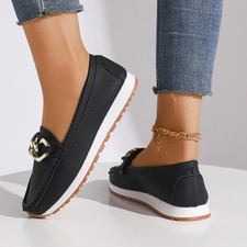 Chains Flats Womens Fashion Casual Comfortable Slip-on Shoes Loafers Spring Summ
