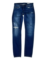 BlankNYC Dark Wash Mid-Rise Distressed Skinny Classique Denim Jeans Women's 30