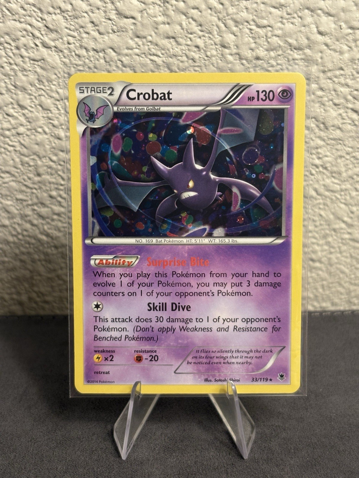 Crobat 33/119 Cosmos Holo XY Phantom Forces Promo Pokémon Card NM