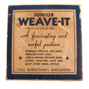 Vintage 2.25" Junior WEAVE-IT Weaving Loom In Box w Needle & Directions #1