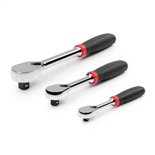 1/4 In., 3/8 In., 1/2 In. Drive Comfort Grip Ratchet Set (3-Piece)