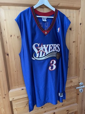 NBA Reebok Sixers Allen Iverson #3 Jersey