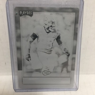 2018 panini plates and patches Black Printing Plate for Eric Berry 1/1