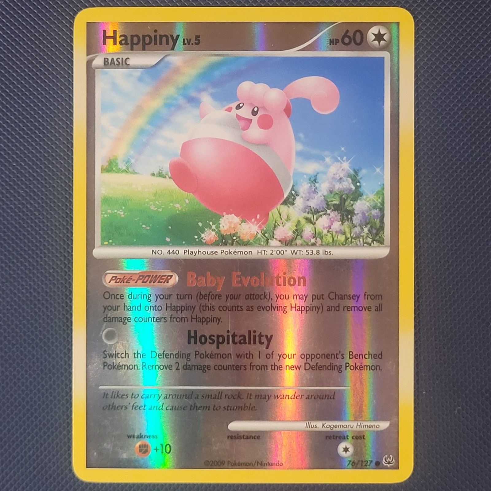 Happiny 76/127  - Platinum Base - Reverse Holo Pokemon Card - NM