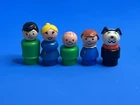 New ListingLittle People Family & Dog Vintage Fisher Price Dad Mom Blue Girl Green Boy