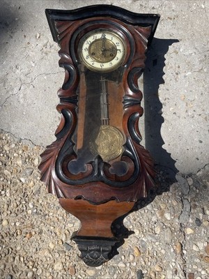 Antique Gustav Becker Vienna Regulator Wall Clock FOR PARTS Or NOT WORKING