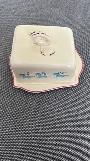 "Rare 1930s Beswick Circus Pattern Butter Cheese Dish Model 1432