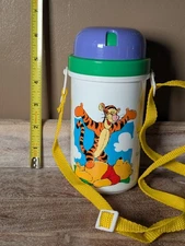 *VINTAGE* Zak Designs Disney Kids Travel Cup With Lid And Strap Winnie The Pooh