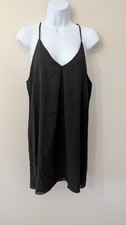 Alice + Olivia Black Silk Mini Slip Dress Strappy Racerback Lightweight Size M? 