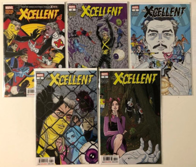 THE X-CELLENT 2022 #1-5 COMPLETE SET LOT FULL RUN X-FORCE X-STATIX X-MEN MARVEL