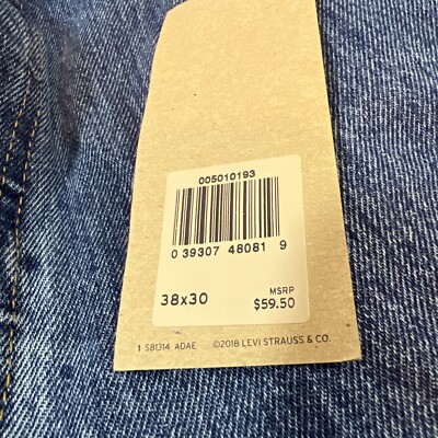 Ａー1 NWT Levi's 501 Original Straight Leg Fit Button Fly Denim Blue