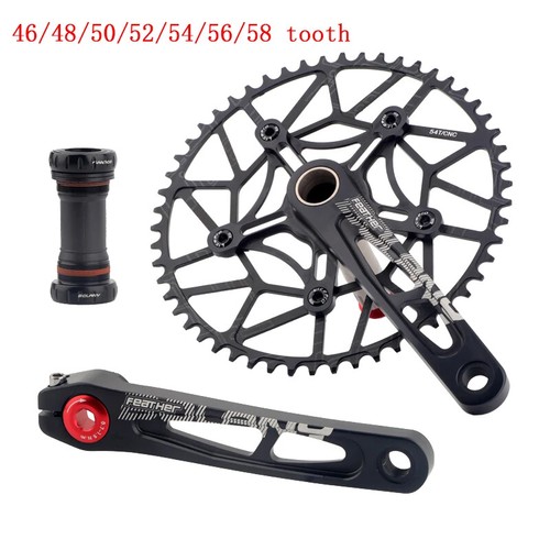 Integrated Crankset Single Speed Crank Arms 130 Bcd Connecting Rods Monoplate - Picture 27 of 31