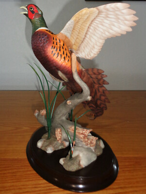Ring Necked Pheasant by Anthony J Rudisill Franklin Mint With Original Box