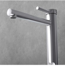 doporro Design Armatur in Silber Waschbeckenarmatur praktischer Einhebelmischer 