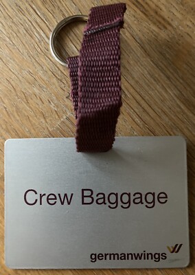 GERMANWINGS AIRLINES PILOT CABIN CREW LUGGAGE BAG TAG VINTAGE LUFTHANSA