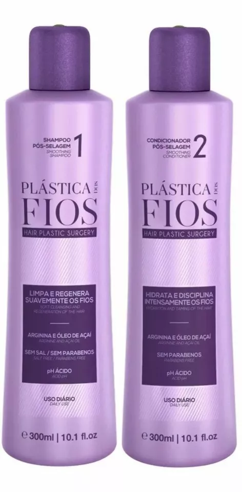 Cadiveu Plastica Dos Fios Kit Home Care Maintenance Pos Selagem Hair Treatment - Image 3 of 4