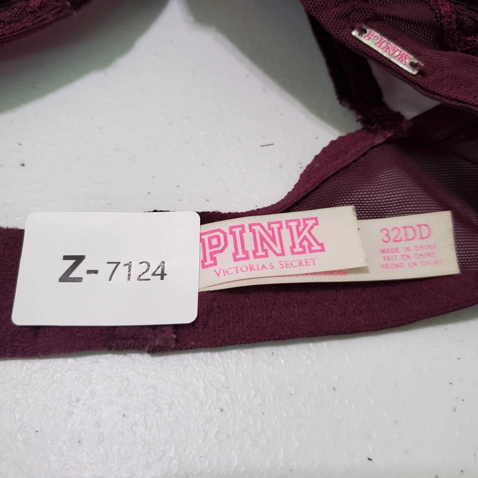 Sujetador ROSA Mujer 32DD Púrpura Floral Fecha Luz Push Up Encaje Victoria's Secret Foto 2 de 4