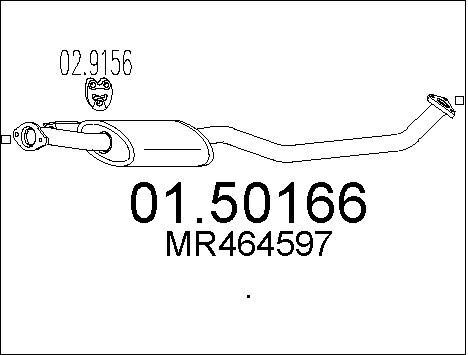 Silencieux intermédiaire pour Mitsubishi Pajero Pinin 1.8 GDI
