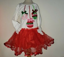 Baby Girls Xmas Party Christmas Outfits Tutu Dress Ornaments Tutu Body Suit