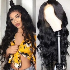 13x4 Lace Front Human Hair Wigs Lace Pre Plucked Brazilian Body Wave Wig USA