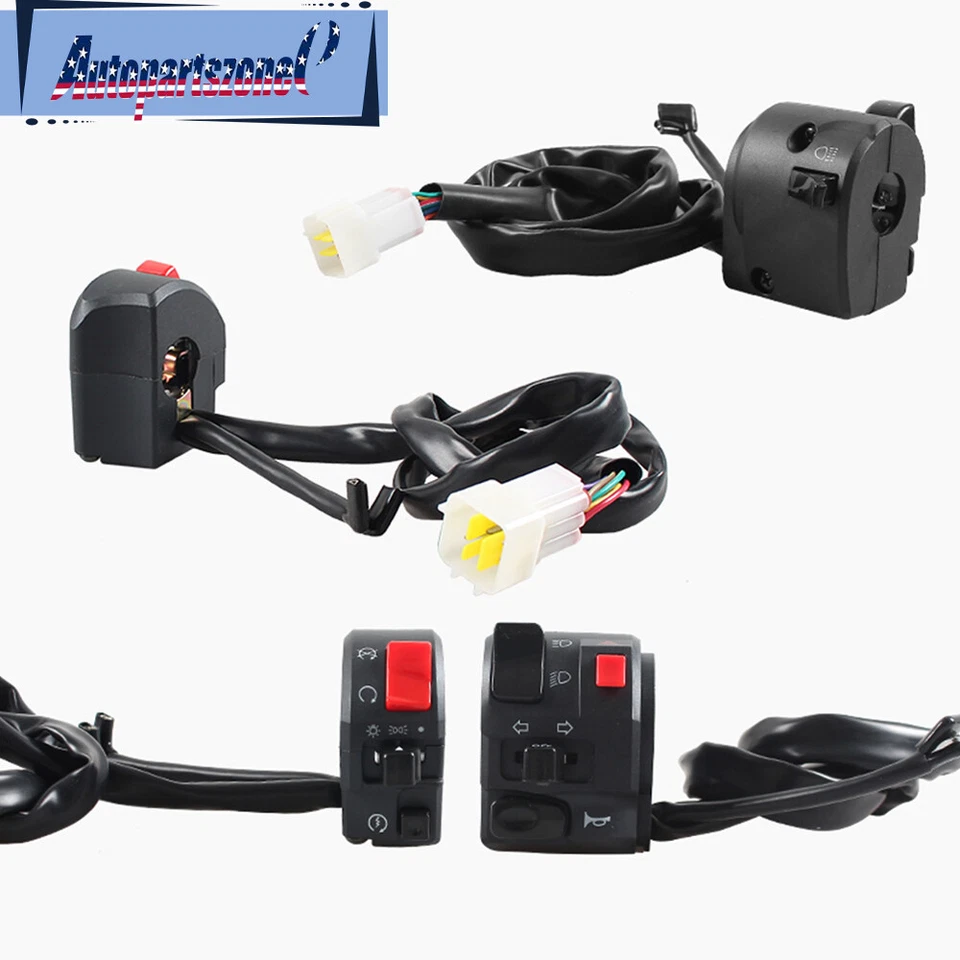 ⭐7/8" botão buzina guidão motocicleta sinal de mudança de direção interruptor controlador de luz de neblina⭐ - Imagem 4 de 4