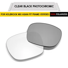 Clear Photochromic Replacement Lenses for Oakley Holbrook Mix Asian Fit OO9385