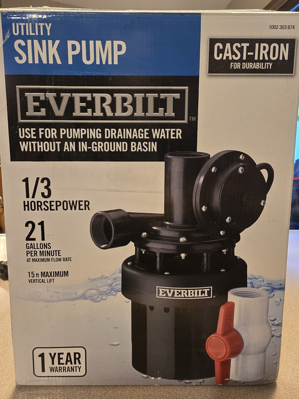Everbilt LTS250A 1/3 HP Utility Sink Pump eBay