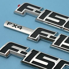 Side Fender & Tailgate Emblems For 2009-2014 F-150 FX4 Rear Badge Chrome Black