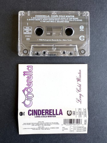 Cinderella - Long Cold Winter - Cassette VERHC59 - Coming Home, Gypsy Road etc - Picture 2 of 2