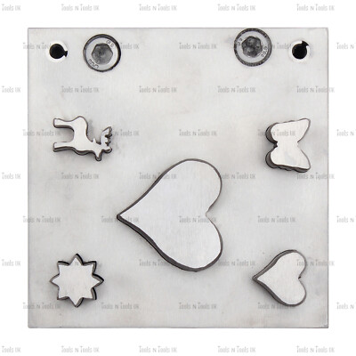 NEU 5 STANZER GROSS MULTI FORM STAHL SCHEIBE SCHNEIDER SCHMUCK SCHNEIDEN STANZEN ROHLING
