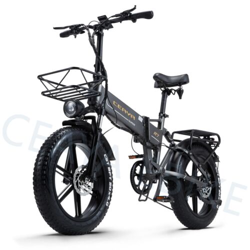 Electric Bike 48V 16H Full Suspension Fat Tire E-Bike Moped E-Mountainbike