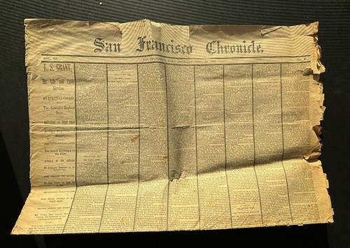 NEWSPAPER: 1875 - President U.S. Grant Dies - San Francisco Chronicle - Picture 12 of 12