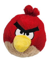 5" Angry Bird Plush Red Toy NO SOUND Commonwealth Rovio 2010