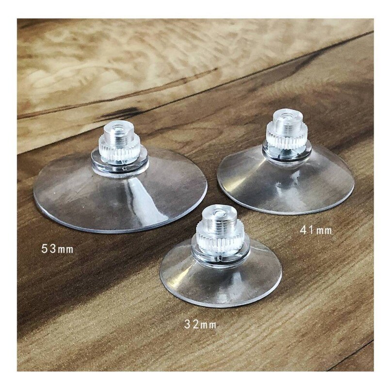 10pcs Strong Suction Cups w/ M4 Screw Rod Knurled Hook Clear Kitchen Glass 2025