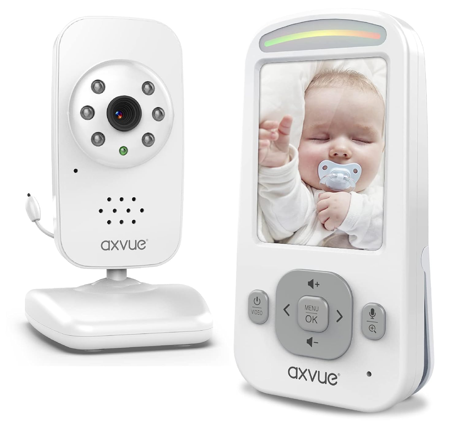 Video Baby Monitor, Slim Handheld, Non-Slip Design, 2.4