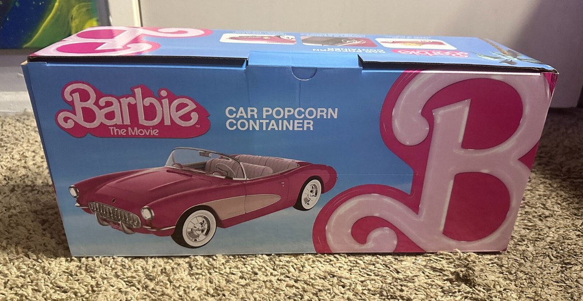 Barbie The Movie AMC Corvette Car Popcorn Bucket Container NEW IN BOX Fast Ship