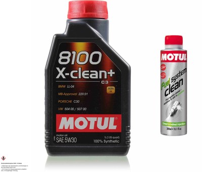 1 Liter MOTUL 8100 X-clean+ 5W-30 Öl Motoröl 300ml Fuel System Clean