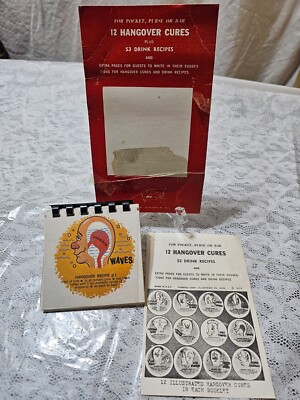 12 Hangover Cures Pocket Guide Kit Booklet 1975