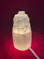 SELENITE CRYSTAL TOWER LAMP - STANDING DISPLAY HEALING CRYSTAL