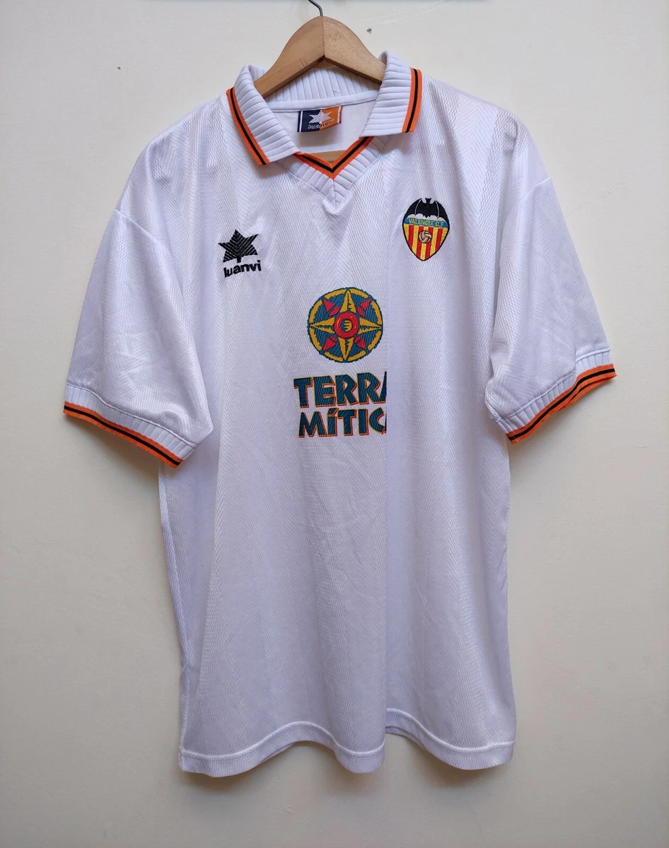 Restringido Hacer la cama abrelatas Valencia Jersey Home Shirt 1998 1999 Luanvi Vintage Football Camiseta 90s  XL | eBay