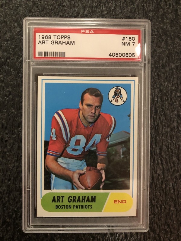 1968 Topps #150 Art Graham Boston Patriots PSA 7 NM Vintage Football Card